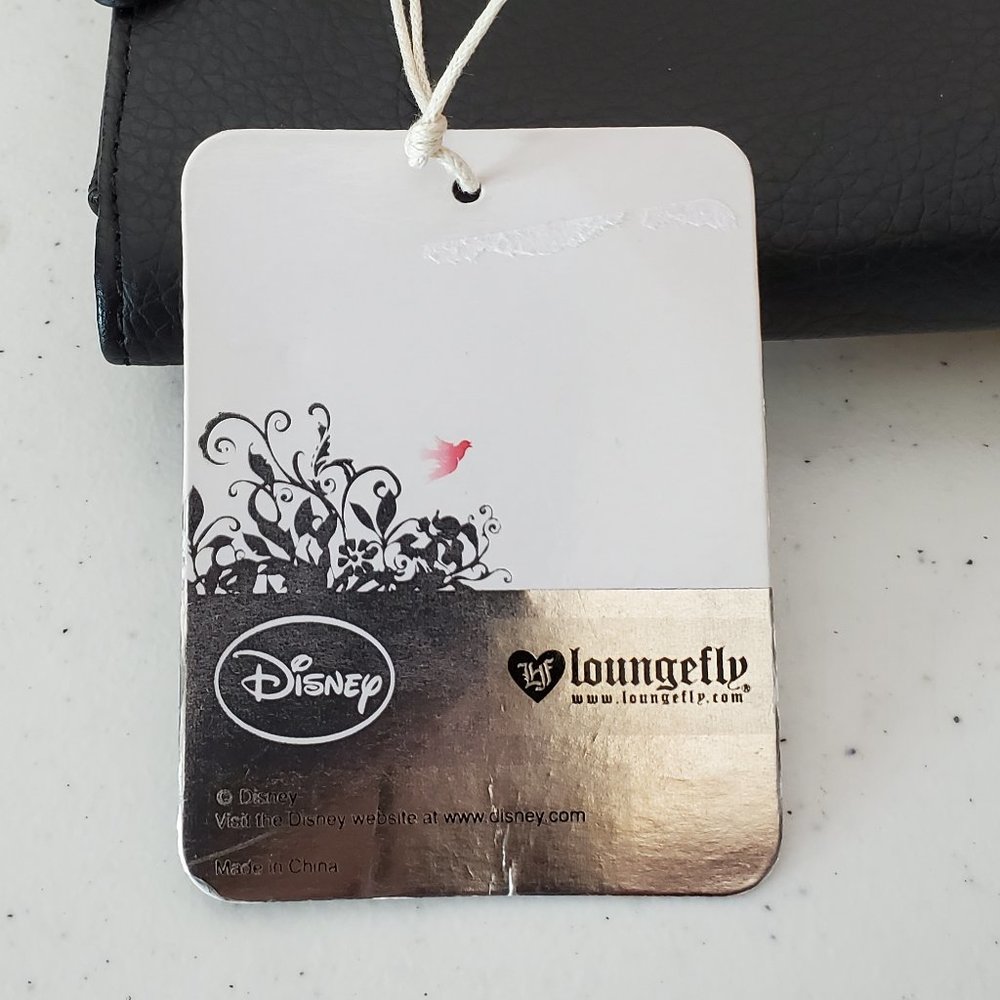 *SOLD* Disney Loungefly Mickey & Minnie Mouse Canvas Leather Trifold Wallet - Picture 8 of 10